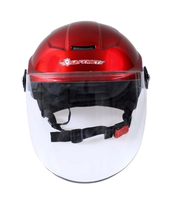 Buy Safemet Open-Face Helmet With Visor Online at Best Price