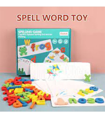 Wooden Word Games English 26 Letters Recognition Alphabet Toddler Early Toy