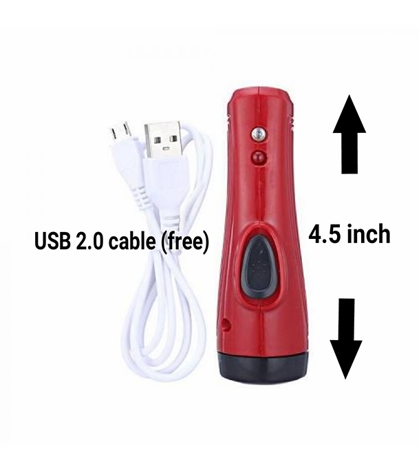 Buy Mini Rechargeable LED Torch Light Maroon With Money Check (SDGD-8670B) Online at Best Price