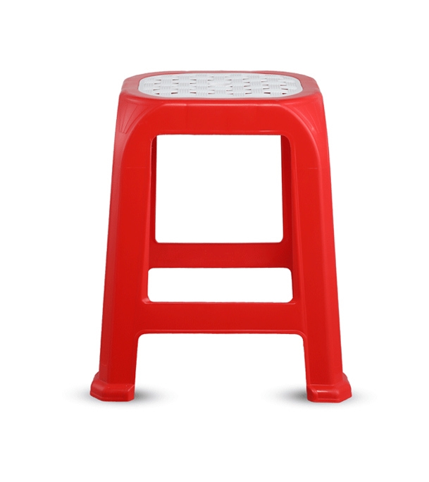 Picture of Round Stool High (Printed) - Red