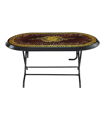 Picture of Dining Table 6 Seat Elegant S/L Print Jewel -Black