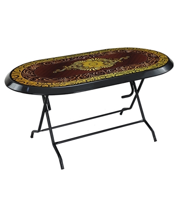 Picture of Dining Table 6 Seat Elegant S/L Print Jewel -Black