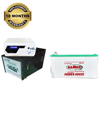 Picture of IPS 800VA with Hamko Battery 130ah, Full Package