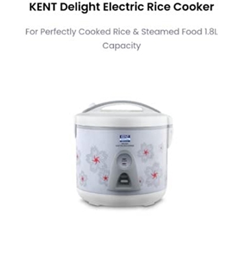 Buy KENT Delight Electric Rice Cooker 1.8 L White Online at Best Price