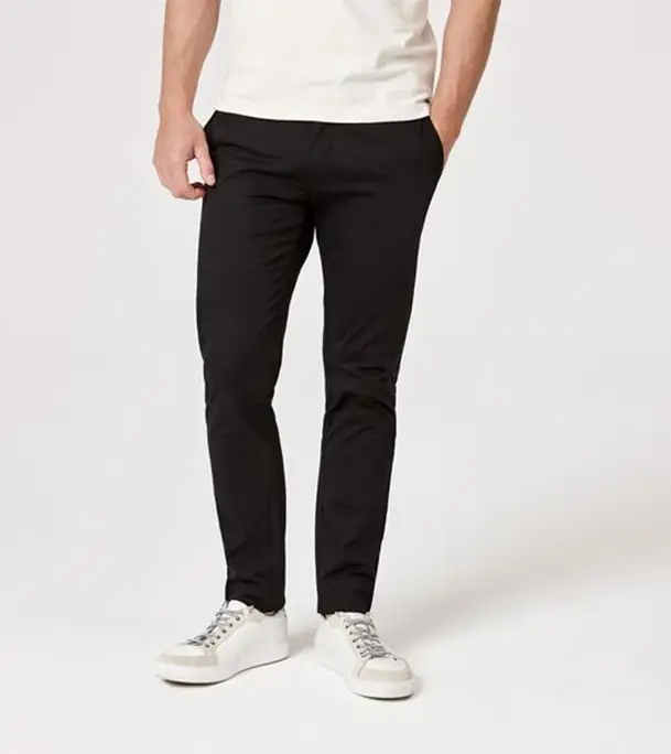 Picture of Men's Narrow Formal Official Gabardine Pant Black