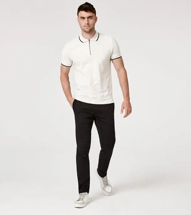 Picture of Men's Narrow Formal Official Gabardine Pant Black