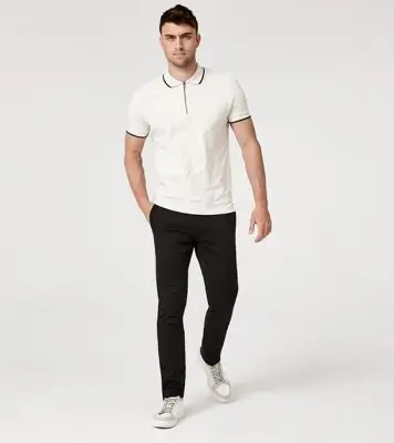 Picture of Men's Narrow Formal Official Gabardine Pant Black