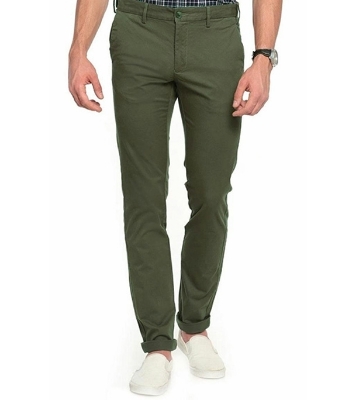 Picture of Men's Narrow Formal Official Gabardine Pant Olive