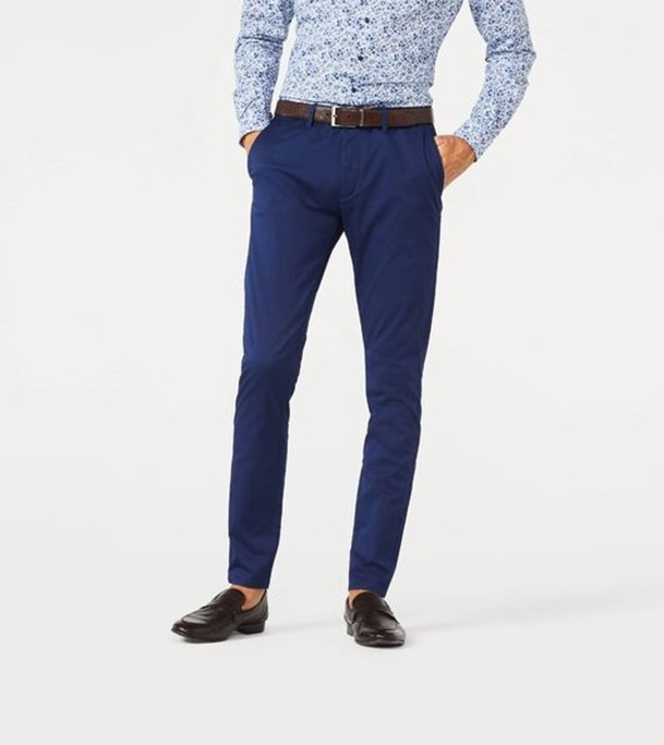 Picture of Men's Narrow Formal Official Gabardine Pant Navy Blue