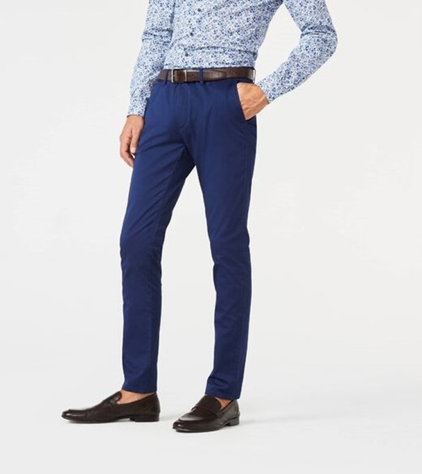 Picture of Men's Narrow Formal Official Gabardine Pant Navy Blue