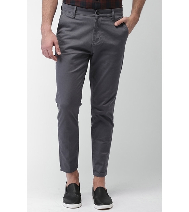 Picture of Men's Narrow Formal Official Gabardine Pant Dark Ash