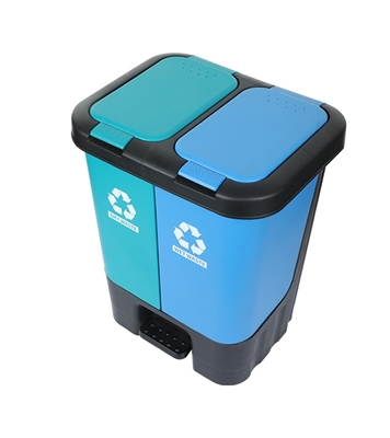 Buy Twin Paddle Bin 20L Tulip Green 