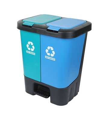 Buy Twin Paddle Bin 20L Tulip Green 