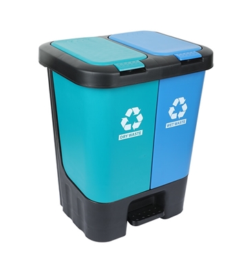 Buy Twin Paddle Bin 20L Tulip Green 