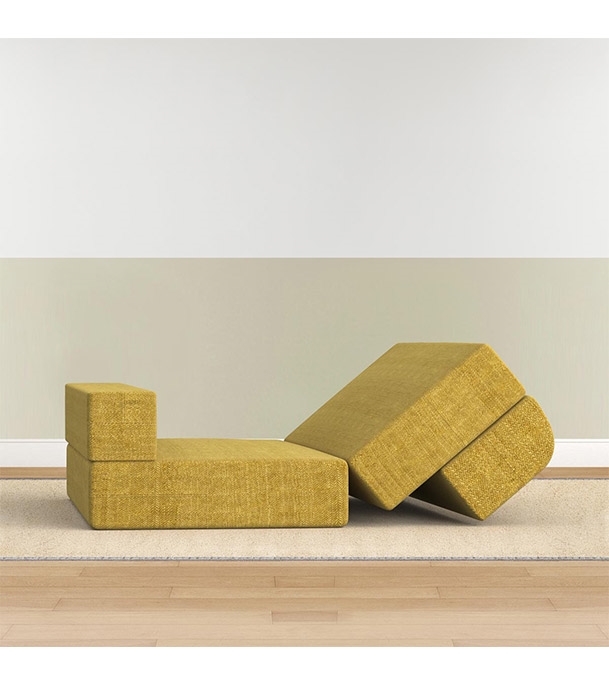 Sofa Cum Bed-Yellow (Semi Double) at Best Price in Bangladesh