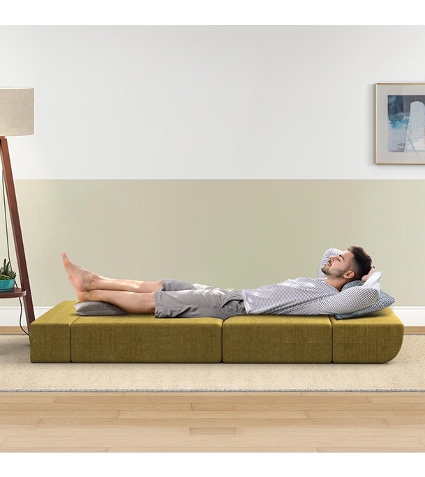 Picture of REGAL Sofa Cum Bed-Yellow SCB-205-6-2-07(DOUBLE)(Febric-2120)
