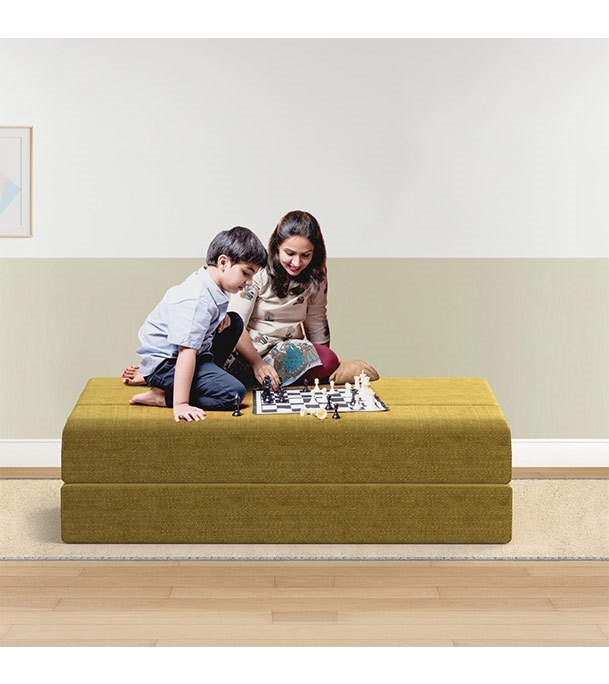 Picture of REGAL Sofa Cum Bed-Yellow SCB-205-6-2-07(DOUBLE)(Febric-2120)