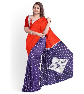 Buy Women's Fashionable Cotton Batik Saree Online at Best Price