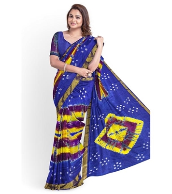 Buy Women's Fashionable Cotton Batik Saree Online at Best Price