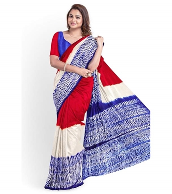 Buy Women's Fashionable Cotton Batik Saree Online at Best Price