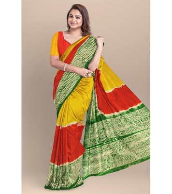 Buy Women's Fashionable Cotton Batik Saree Online at Best Price