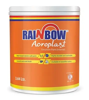 Buy Rainbow Ape Plastic Paint White 3.64 Litre paint Online	