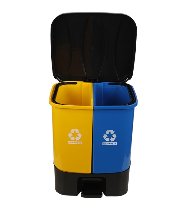Buy Twin Paddle Bin 40L Yellow 