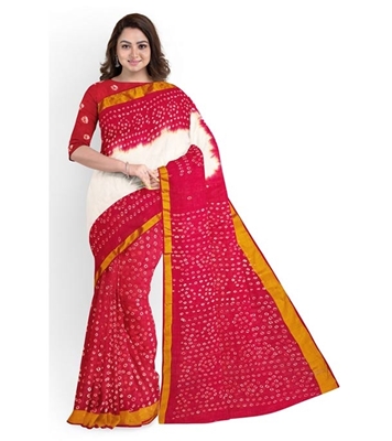 Buy Women's Fashionable Cotton Batik Saree Online at Best Price