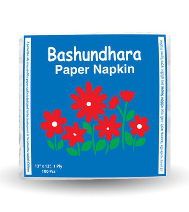 Bashundhara Paper Napkin 13"x13" 1ply 100pcs 