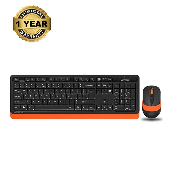 Picture of A4TECH FG1010 2.4G FSTYLER Wireless Bangla Keyboard with FG10 Wireless Mouse Orange