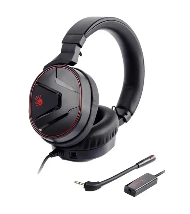 Picture of A4TECH G600i Bloody Virtual 7.1 HiFi 3.5mm Audio Jack+USB Gaming Headphone Black