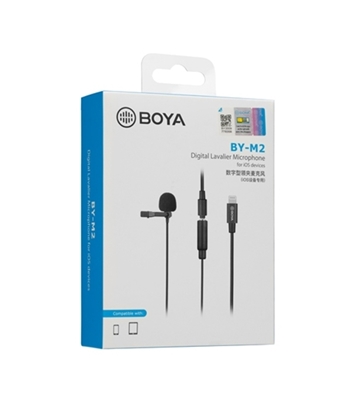 Picture of BOYA BY-M2 Clip-on Lavalier Microphone for iOS Devices
