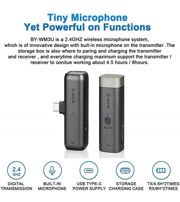 Picture of BOYA BY-WM3U Plug & Play Microphone for Vlogging