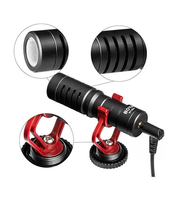 Picture of BOYA BY-MM1 Video Microphone Youtube Vlogging Facebook Live stream Recording Shotgun Mic