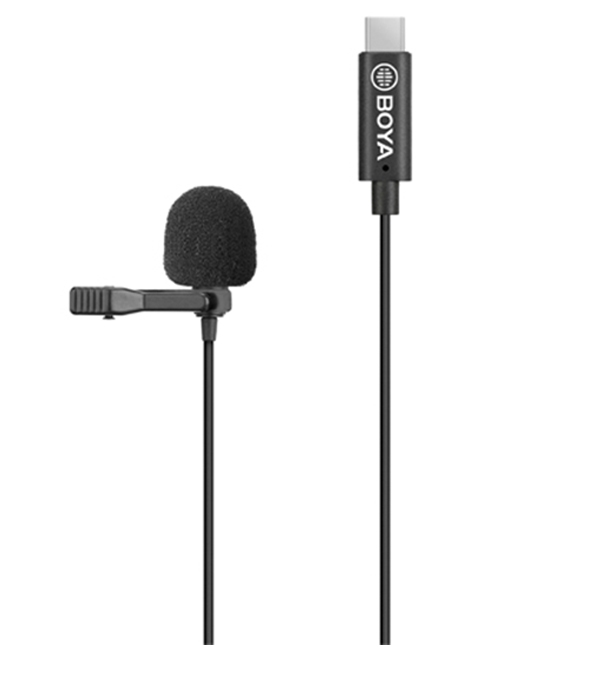 Buy BOYA By-M3 Omnidirectional Lavalier USB C Microphone, Clip-on Lapel Microphone for Android Tablet Laptop Podcast Interview YouTube Video Recording (236in) Online