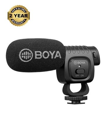 Picture of BOYA BY-BM3011 Camera Microphone, Shotgun Microphone with Shock Mount Foam Deadcat Windscreen Super Cardioid Video Microphone for Camera and Camcorders iPhone Android Smartphones