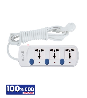 Picture of Blaze Easy Extension Socket 3 SKT, 2 Pin, 5 Yard