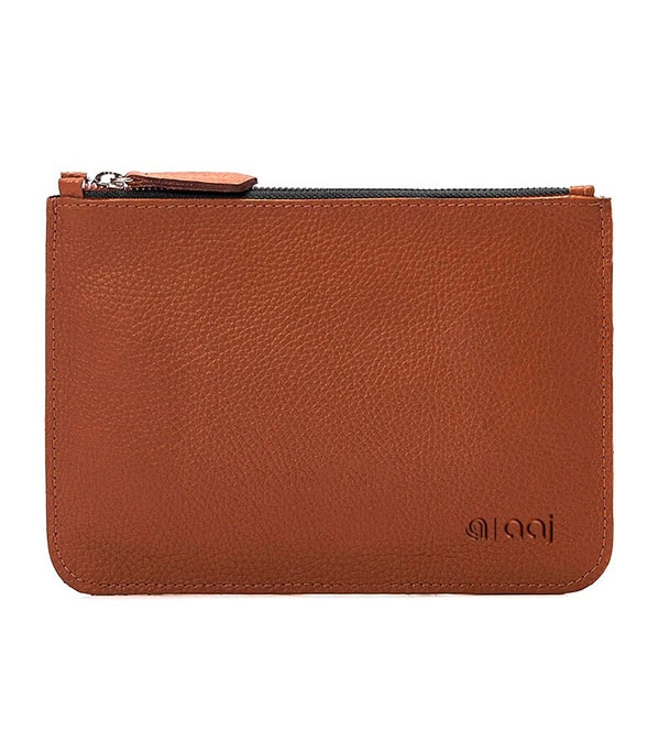 Leather Zipper Pouch 