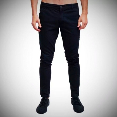Picture of Men’s Slim-Fit Chino Gabardine Pants Deep Black