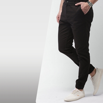 Picture of Men’s Slim-Fit Chino Gabardine Pants Deep Black