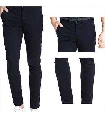 Picture of Men’s Slim-Fit Chino Gabardine Pants Deep Black