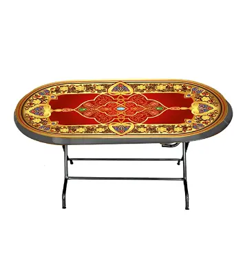 Buy Dining Table Elegant Family S/L Print Crest Black Online at Best Price