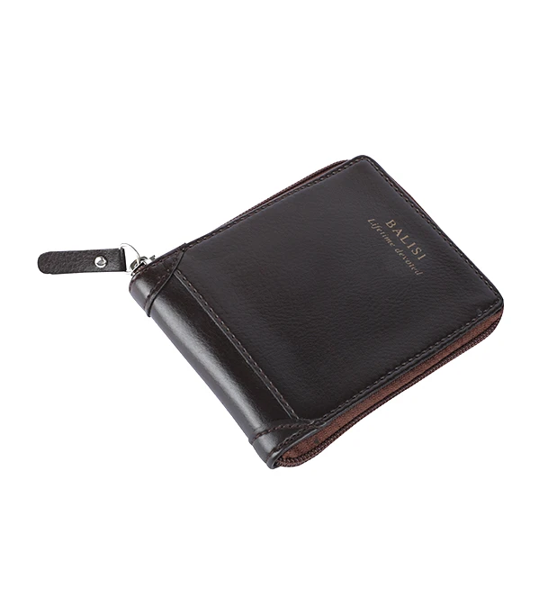 Stylish Round Zipper Wallet for Men 