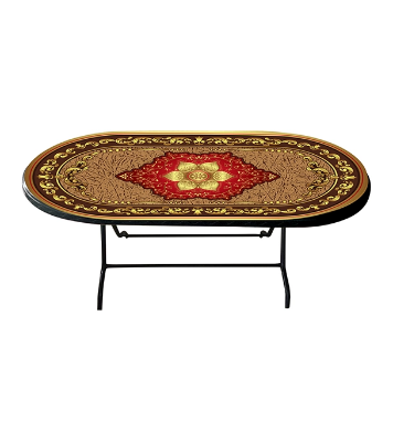 Buy Dining Table 6 Seat Family S/L Print Sunlit Pro-Black Online at Best Price