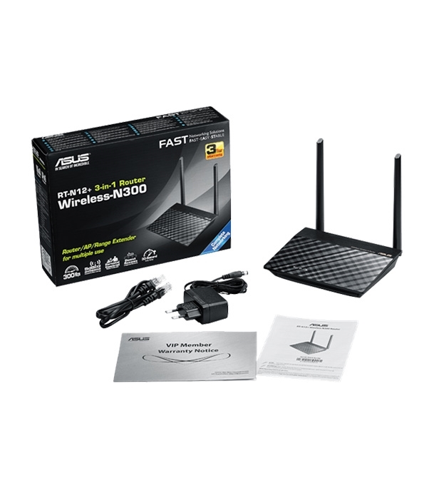 Buy Asus RT-N12+ 300Mbps Wireless N Router With 3-in-1 Router/AP/Range Extender Online
