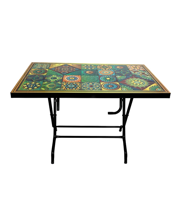 Buy Deco Classic Table 4 Seat S/L Print Candid - Black Online at Best Price