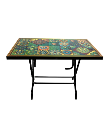 Buy Deco Classic Table 4 Seat S/L Print Candid - Black Online at Best Price