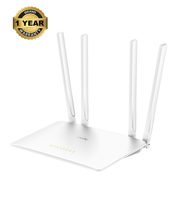 Picture of Cudy WR1200 AC1200 Dual Band Smart Wi-Fi Router - 5dBi High Gain Antennas - 867Mbps at 5GHz and 300Mbps at 2.4GHz White