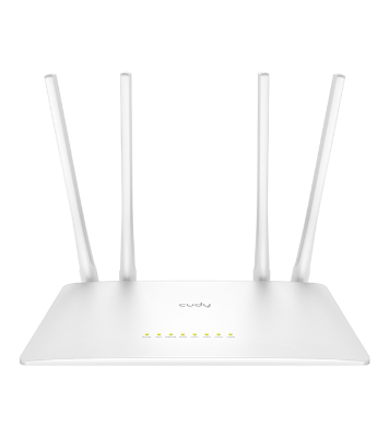 Picture of Cudy WR1200 AC1200 Dual Band Smart Wi-Fi Router - 5dBi High Gain Antennas - 867Mbps at 5GHz and 300Mbps at 2.4GHz White