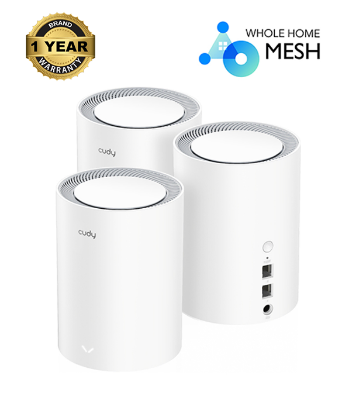 Picture of Cudy 2022 New WiFi 6 Mesh WiFi, AX1800 Whole Home Mesh WiFi System - Covers up to 5000 Sq. Ft, 5G Gigabit WiFi 6 VPN Router and Extender, Parental Control, Open VPN, 2-Pack